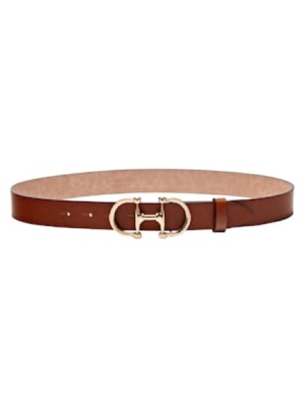 Massimo Dutti Belt With Double Buckle - Leather